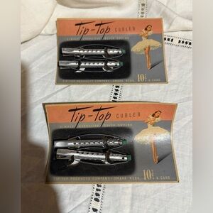 Vintage Tip-Top Curler Set with Silver Finish